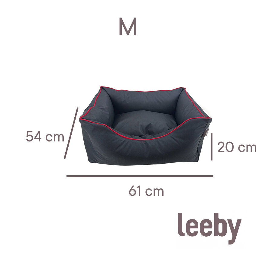 Leeby Cuna Impermeable Anti Pelos Negro para perros, , large image number null